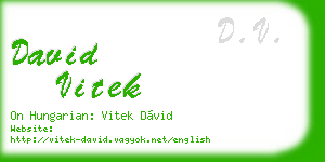 david vitek business card